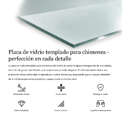 Szkło pod kominek sześciokątne transparentne