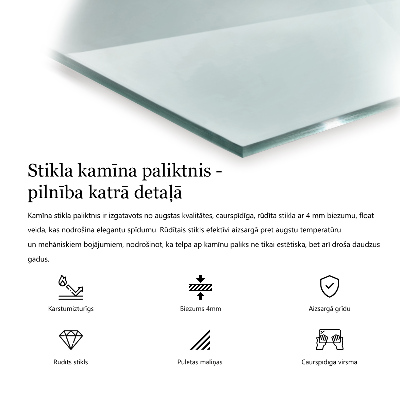 Szkło pod kominek sześciokątne transparentne