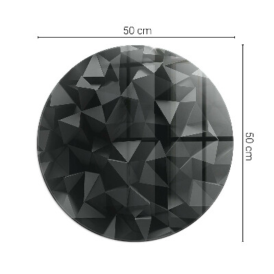Szkło przed kominek okrągłe Trójwymiarowa geometria