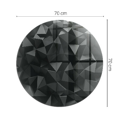 Szkło przed kominek okrągłe Trójwymiarowa geometria