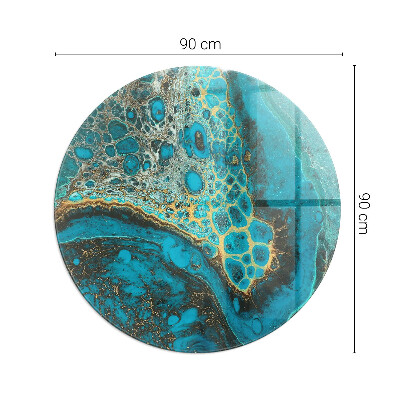 Szkło przed kominek okrągłe Abstrakcyjny wzór organiczny