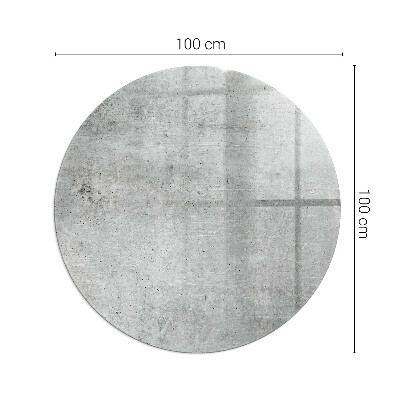 Szkło przed kominek okrągłe Tekstura surowego betonu