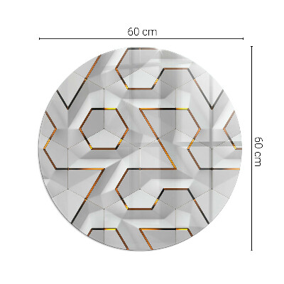 Podstawka pod kozę okrągła Geometryczny wzór 3D