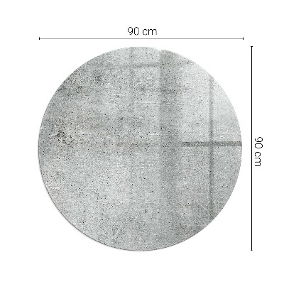 Szkło przed kominek okrągłe Tekstura surowego betonu