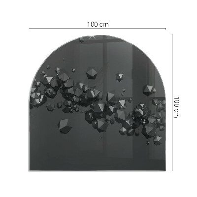 Podstawka pod kozę półowalna Geometryczne chmury w abstrakcyjnych kształtach