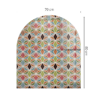 Płyta pod piec wolnostojący półowalna Geometryczne siatki w kształtach