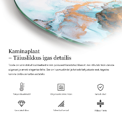 Podstawka pod kozę półowalna Marmurowy design w abstrakcyjnej formie