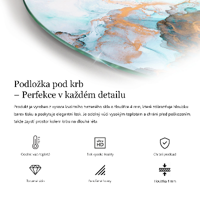 Płyta pod piec wolnostojący półowalna Kolor Szaro-brązowy