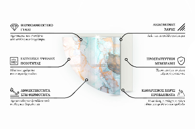 Szyba pod kominek ćwiartka Geometryczny wzór 3D