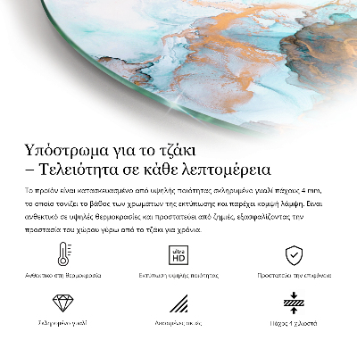 Szyba pod kominek ćwiartka Geometryczny wzór 3D