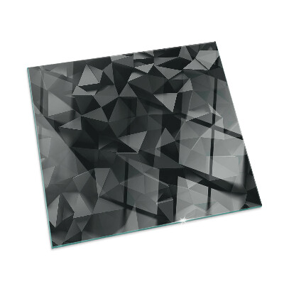 Szkło pod kominek prostokątne Trójwymiarowa geometria