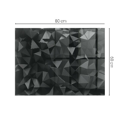 Szkło pod kominek prostokątne Trójwymiarowa geometria