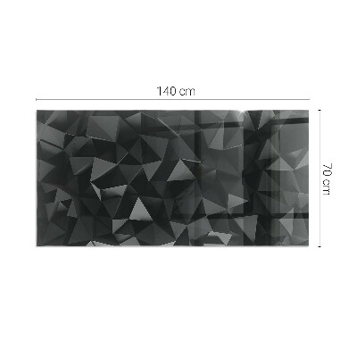 Szkło pod kominek prostokątne Trójwymiarowa geometria