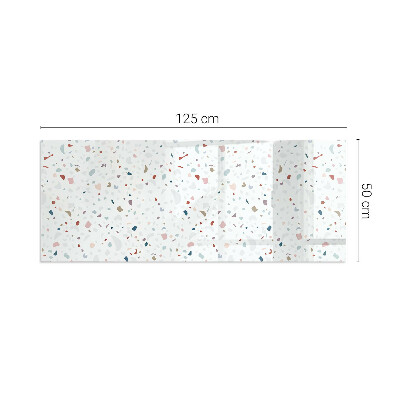Szyba pod kominek prostokątna Wzór z drobnymi kształtami