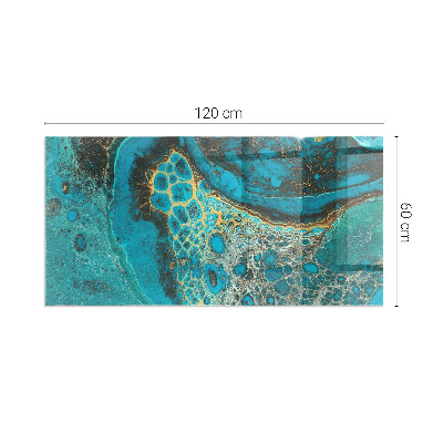 Szkło pod kominek prostokątne Abstrakcyjny wzór organiczny