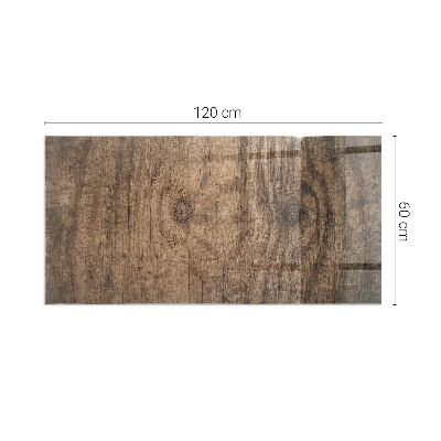 Szkło pod kominek prostokątne Naturalny wzór drewna