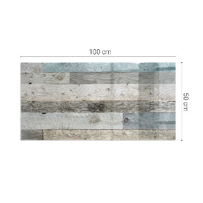 Szyba pod kominek prostokątna Deski w różnych odcieniach