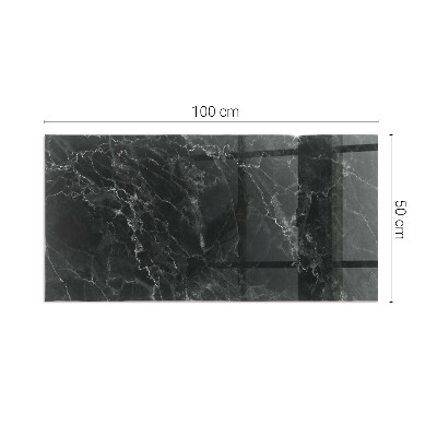 Szkło pod kominek prostokątne Elegancki wzór marmuru