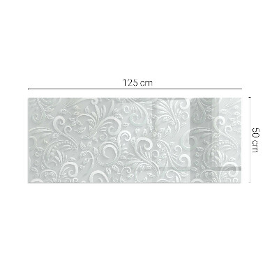 Szyba pod kominek prostokątna Elegancki wzór roślinny