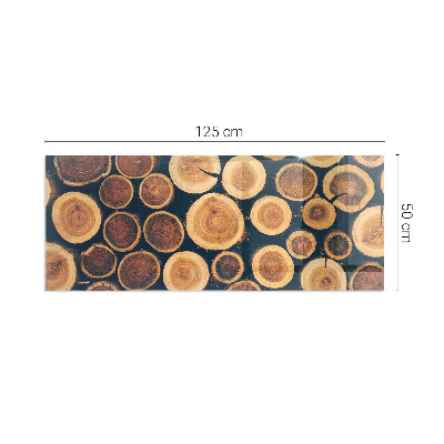 Szkło pod kominek prostokątne Skrzynka z drewnem ściętym