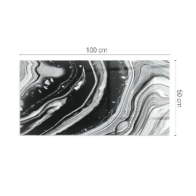 Szkło pod kominek prostokątne Abstrakcyjne fale i linie