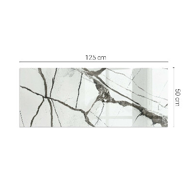 Szkło pod kominek prostokątne Wzór marmurowych żył