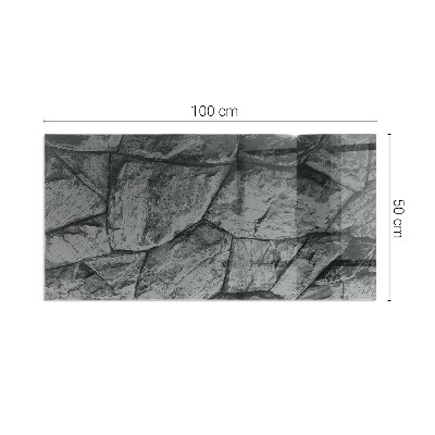 Szyba pod kominek prostokątna Naturalny kamienny wzór