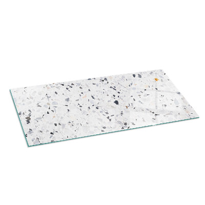 Szkło pod kominek prostokątne Wzór kamienny z drobinkami