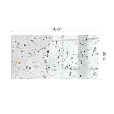 Szkło pod kominek prostokątne Wzór kamienny z drobinkami