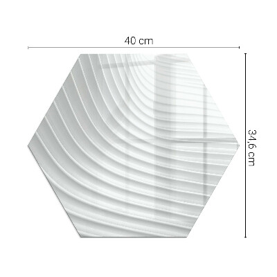 Szyba pod kominek sześciokątna Fale subtelnych kształtów