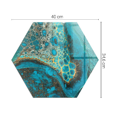 Płyta pod piec sześciokątna Wzór organiczny w stylu abstrakcyjnym