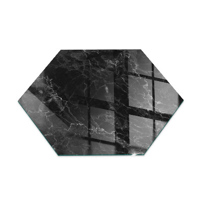 Szyba pod kozę sześciokątna Stylowy motyw marmurowy