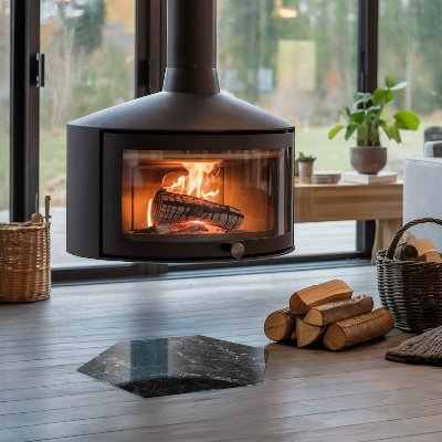 Szyba pod kozę sześciokątna Stylowy motyw marmurowy