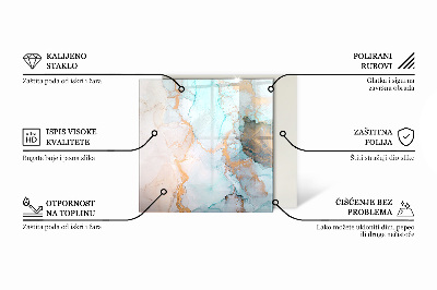 Szyba pod kominek sześciokątna Kamienny wzór inspirowany naturą