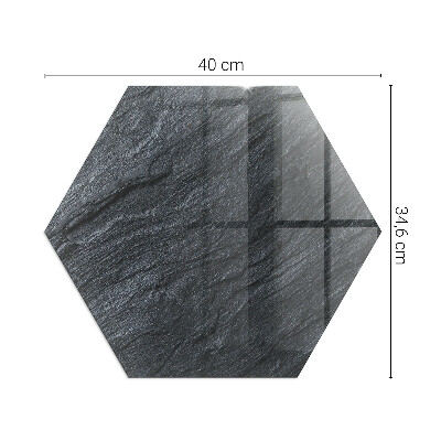 Szyba pod kominek sześciokątna Wzór kamienistej struktury