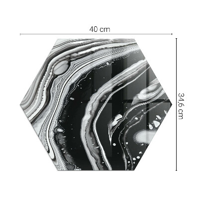 Płyta pod piec sześciokątna Abstrakcyjne wzory faliste i liniowe