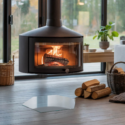 Szyba pod kominek sześciokątna Kolor Szary