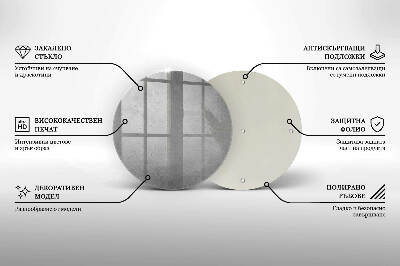 Szklana podstawka pod znicz okrągła Tło tekstura beton