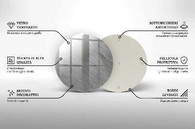 Szklana podstawka pod znicz okrągła Tło tekstura metal