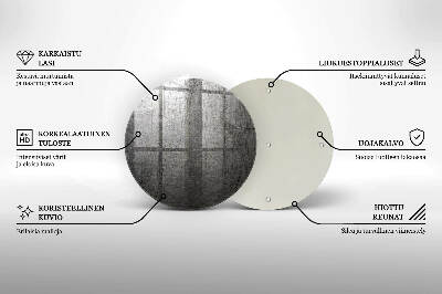 Szklana podstawka pod znicz okrągła Tekstura metalu