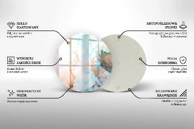 Podstawka na znicz okrągła Abstrakcja marmur