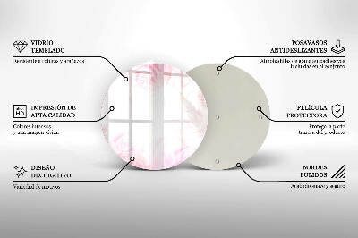 Podstawka na znicz okrągła Tło delikatne róże