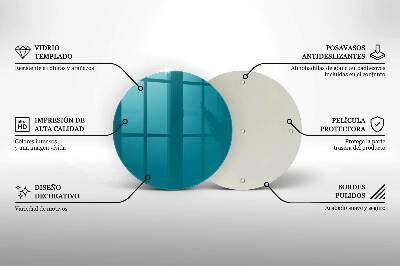 Podstawka na znicz okrągła Kolor turkusowy