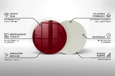 Podstawka na znicz okrągła Kolor burgundowy