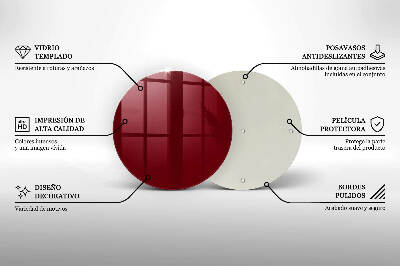 Podstawka na znicz okrągła Kolor burgundowy