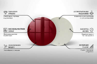 Podstawka na znicz okrągła Kolor burgundowy