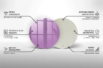 Podstawka na znicz okrągła Kolor fioletowy