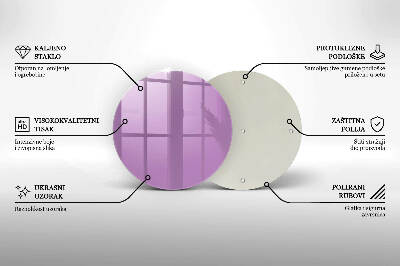 Podstawka na znicz okrągła Kolor fioletowy