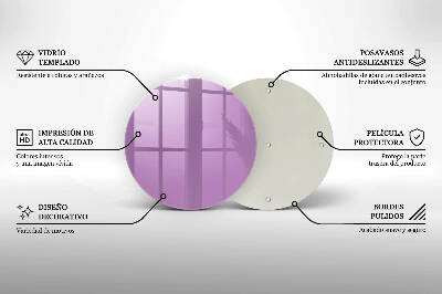 Podstawka na znicz okrągła Kolor fioletowy