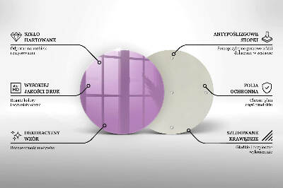 Podstawka na znicz okrągła Kolor fioletowy
